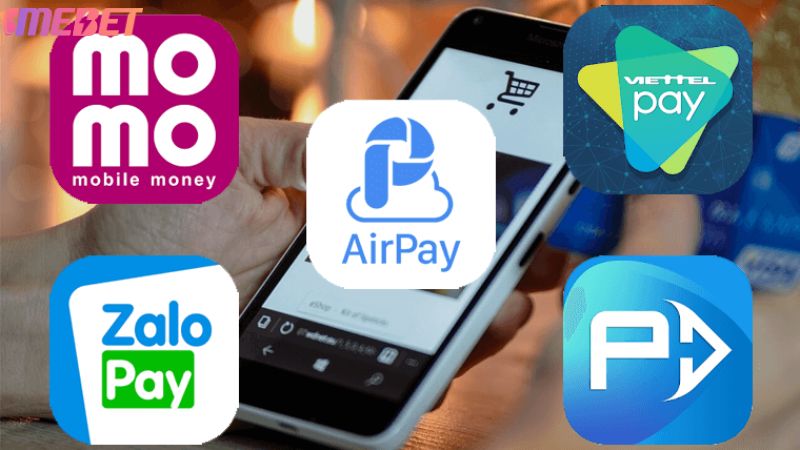 Các loại ví điện tử phổ biến hỗ trợ nạp tiền Mebet