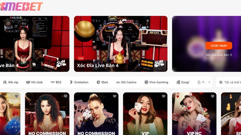 Giới thiệu Live Casino Mebet