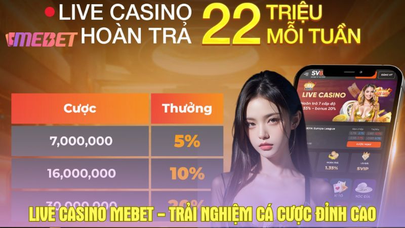 Live casino Mebet - Khám phá trải nghiệm cá cược đỉnh cao